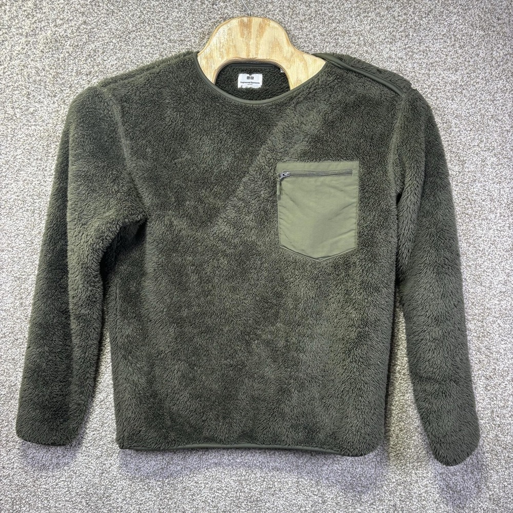 Uniqlo Engineered Garments Sweatshirt‎ Mens Medium Green Fleece Pullover Pocket
